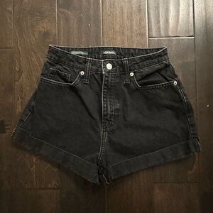 Wild Fable Black Jean Denim Shorts cuffed Size 2